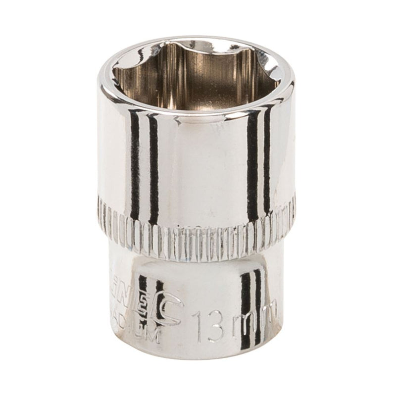 Silverline Socket 1/4" Drive 6pt Metric 13mm Silverline - Dynamic Drive