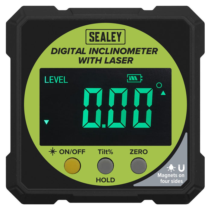 Sealey Inclinometer Digital with Laser AK9991 Sealey - Dynamic Drive