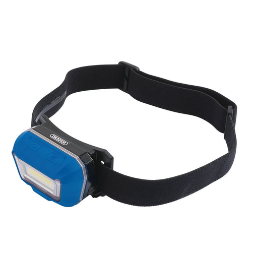 Draper Rechargeable COB LED Head Torch, 3W, 300 Lumens 54374 Draper - Dynamic Drive