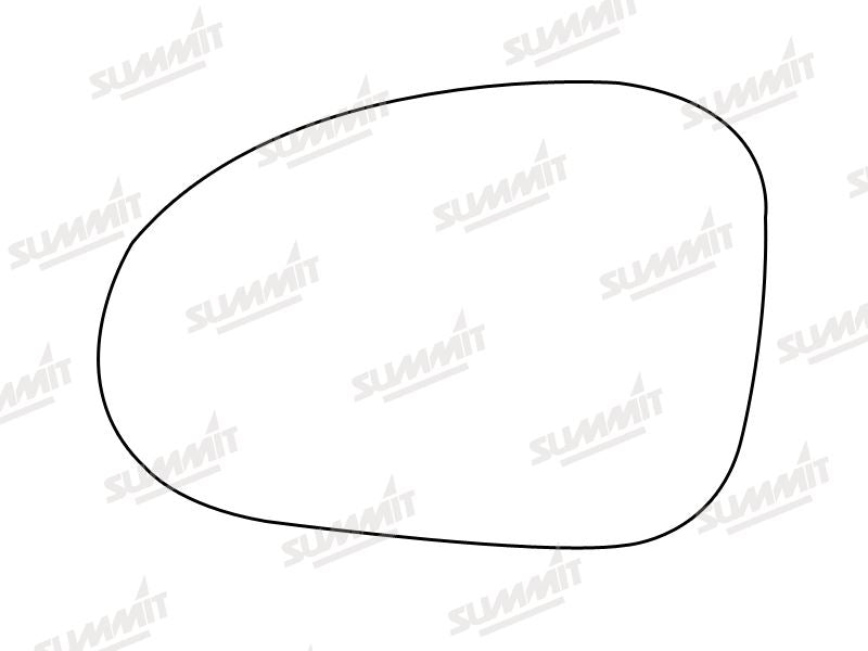 Summit Stick-On Standard Mirror Glass fits Chevrolet Matiz 05 on LHS Summit - Dynamic Drive