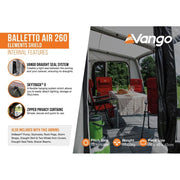 Vango Balletto Air 260 Elements Shield Caravan Awning Vango - Dynamic Drive