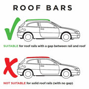 Aluminium Black Locking Roof Rack Cross Bars fits LEXUS UX (ZA10) 18> Menabo  - Dynamic Drive