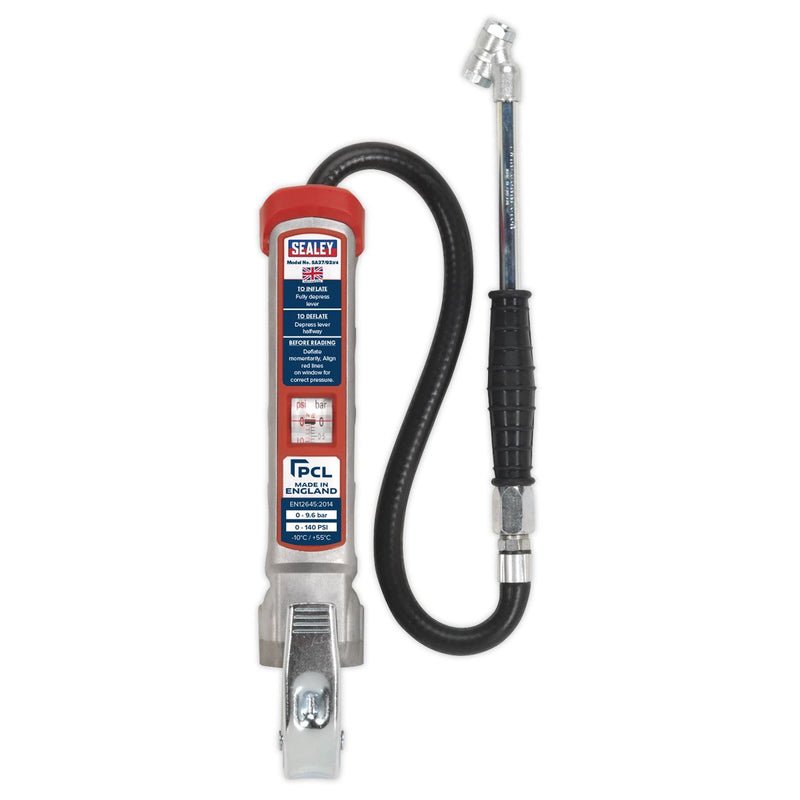 Sealey Professional Tyre Inflator with Twin Push-On Connector SA37/93 Sealey - Dynamic Drive