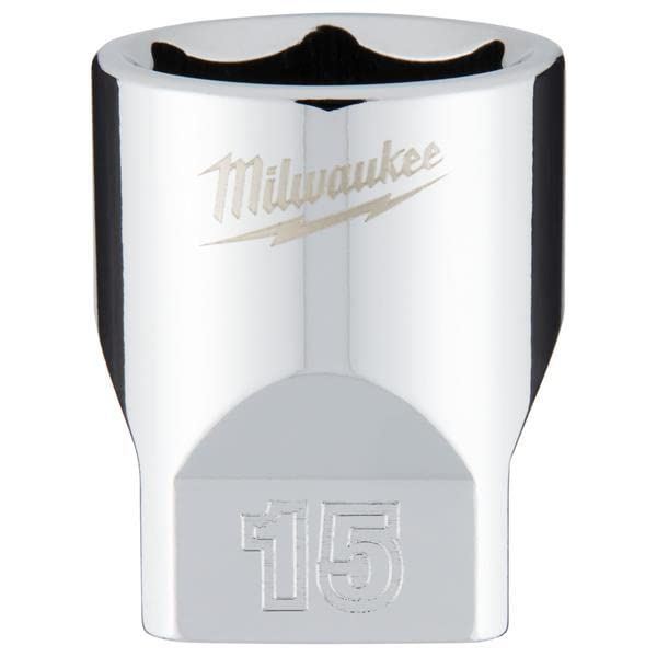 Milwaukee 1/4 Drive Socket Metric Standard 15mm 4932478323 Milwaukee - Dynamic Drive