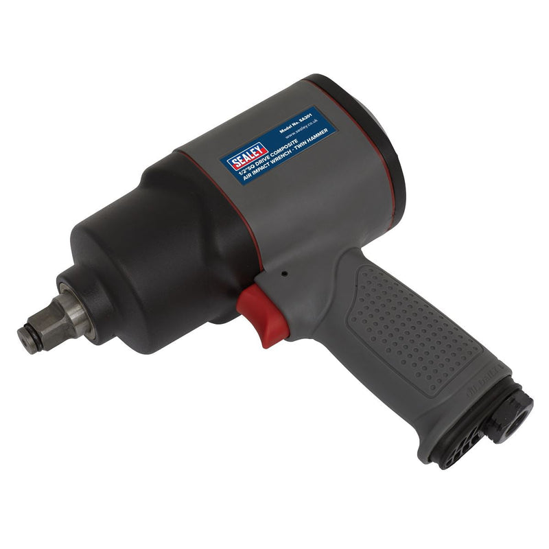 Sealey Air Impact Wrench 1/2"Sq Drive Composite Twin Hammer SA201 Sealey - Dynamic Drive