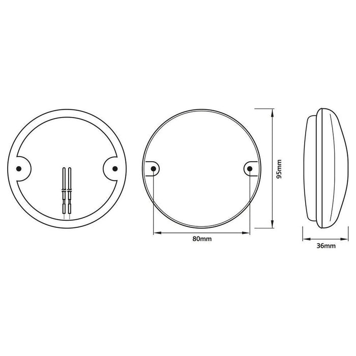 Ring Automotive RCV4504 LED Indicator Front Position Lamp, 95 mm, 10/30 V Ring Automotive - Dynamic Drive