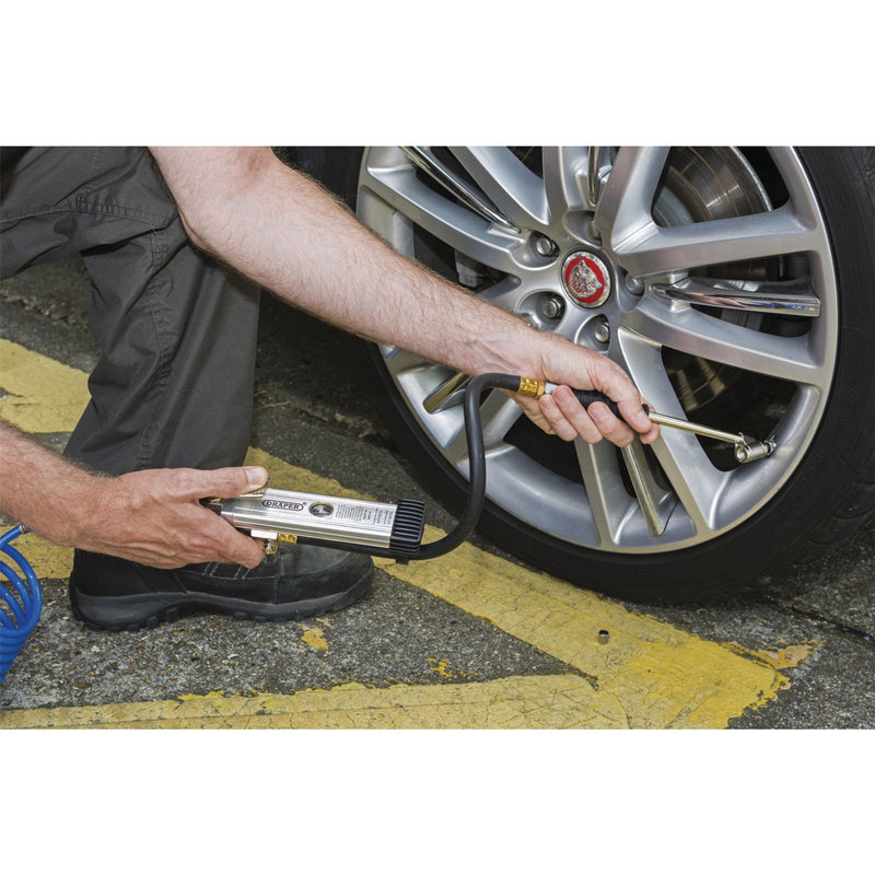 Draper Air Line Inflator with Twin Open Ended Push On Connector 36632 Draper - Dynamic Drive