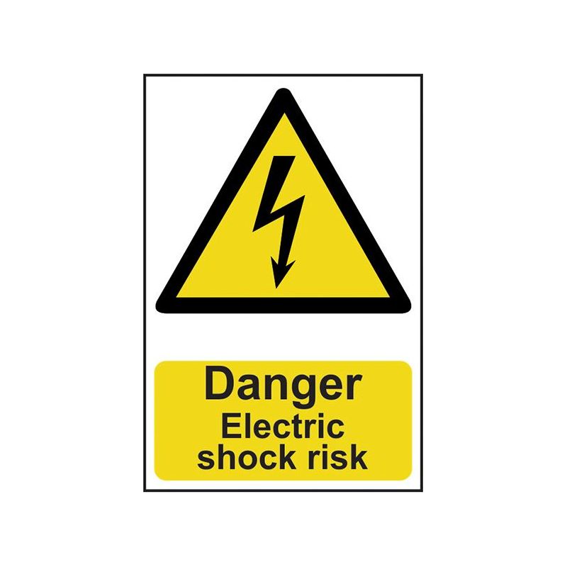 Scan Danger Electric Shock Risk - PVC Sign 200 x 300mm Scan - Dynamic Drive