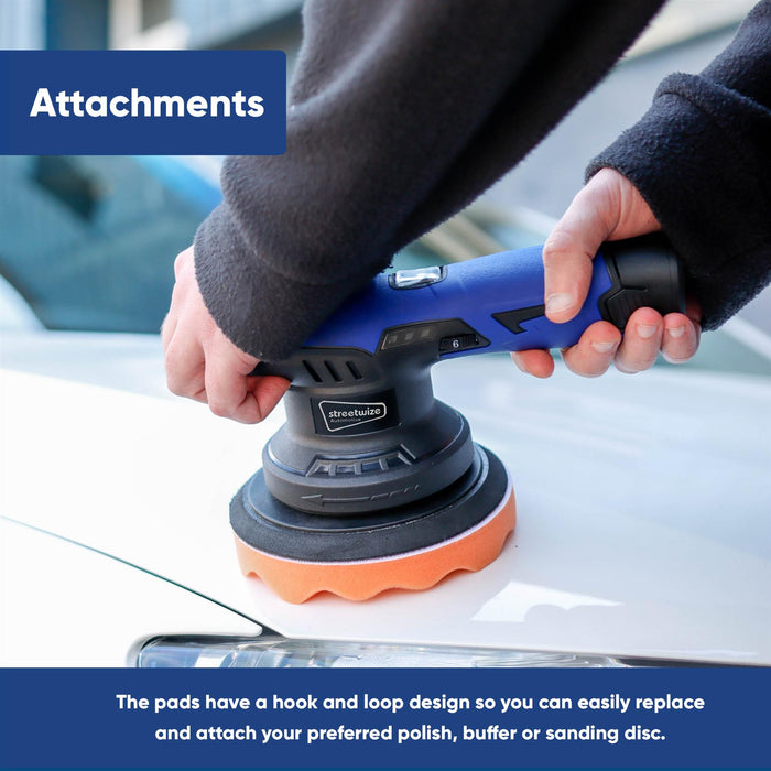Portable Cordless Car Polisher Buffer Sander Polishing Machine Kit SWCP3 Streetwize - Dynamic Drive