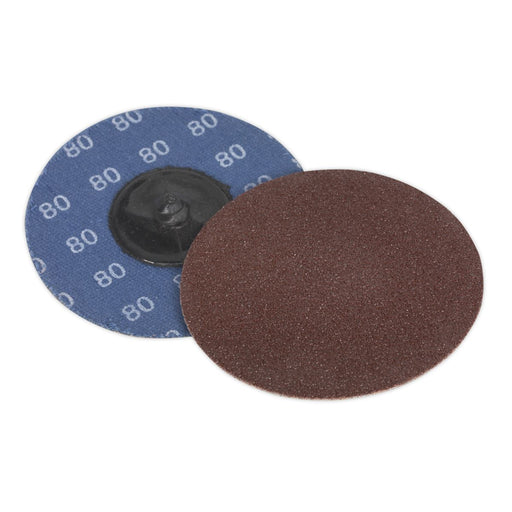 Sealey Quick Change Sanding Disc 75mm 80Grit Pack of 10 PTCQC7580 Sealey  - Dynamic Drive