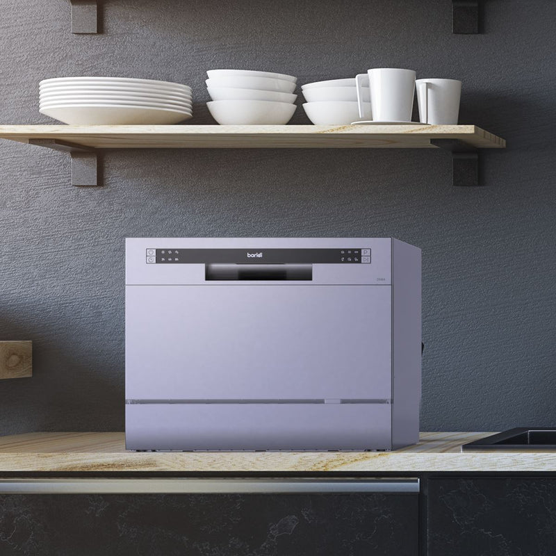 Baridi Tabletop Dishwasher 6 Place Settings 6.5L Capacity - Silver DH84 Baridi - Dynamic Drive