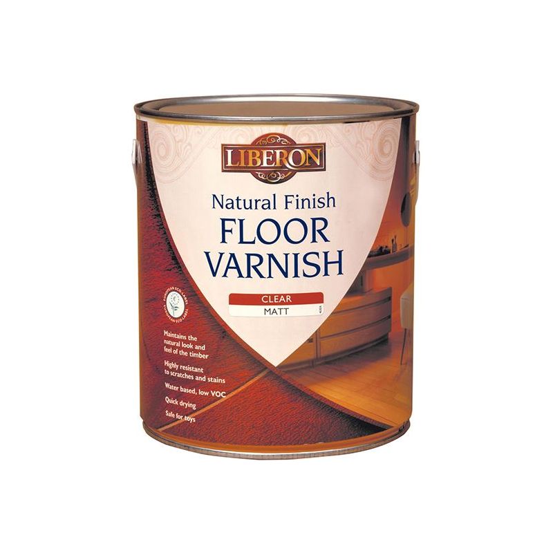 Liberon Natural Finish Floor Varnish Clear Matt 2.5 litre Liberon - Dynamic Drive