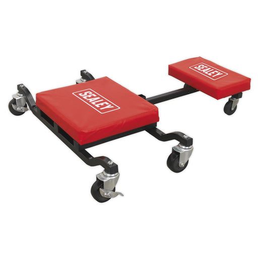 Sealey Low Level Mechanics Creeper Board Seat and Kneeler Under Car Crawler Sealey  - Dynamic Drive