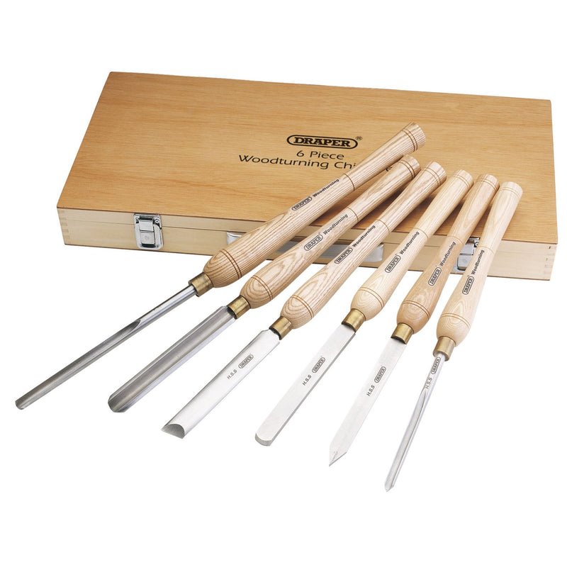 Draper HSS Woodturning Chisel Set (6 Piece) 58697 Draper - Dynamic Drive
