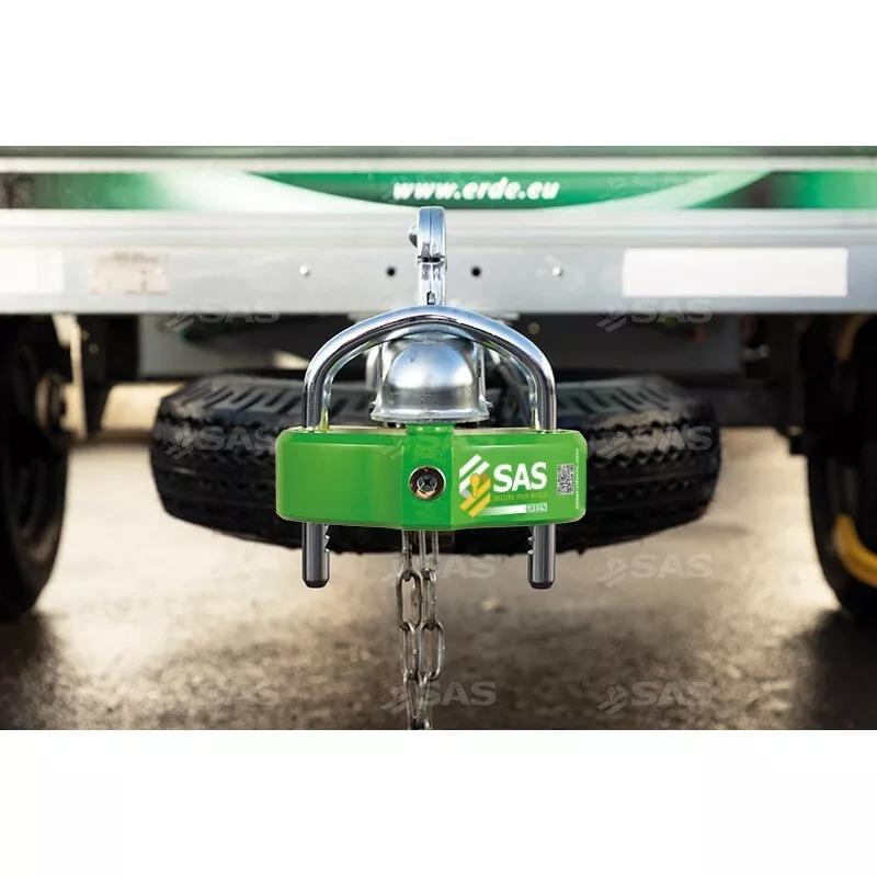 SAS Green Caravan Hitchlock Trailer Universal Hitch Coupling Tow Ball Lock High Security SAS - Dynamic Drive