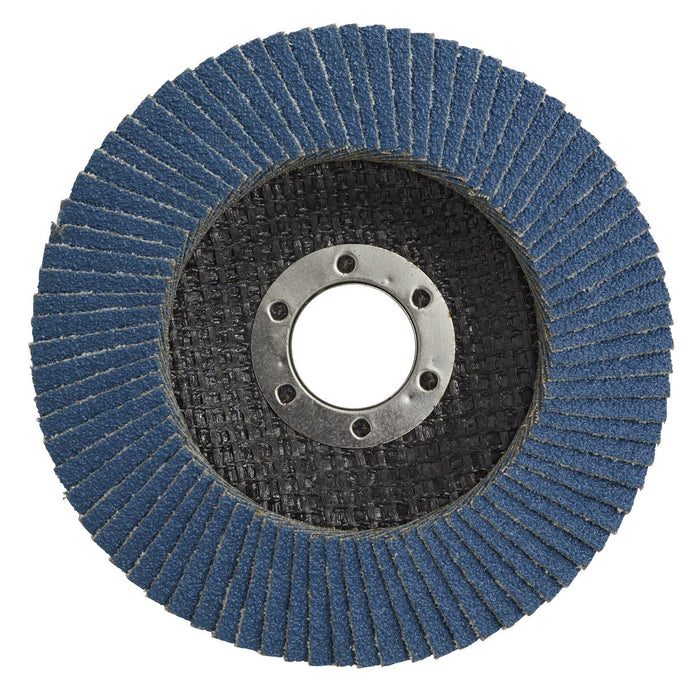 Sealey 115mm Zirconium Flap Discs 80Grit 22mm Bore - Pack of 10 FD1158010 Sealey - Dynamic Drive