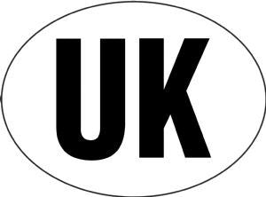 W4 Uk Large Sticker Oval 140Mm X 100Mm 37193 W4 - Dynamic Drive