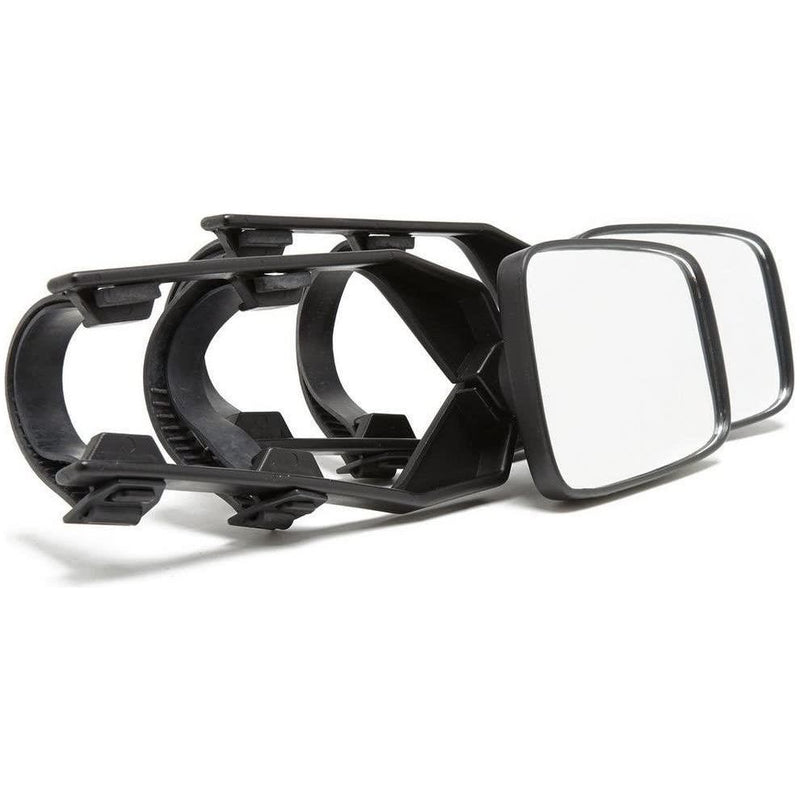 2x Caravan Towing Mirrors Car Van Wing Mirrors Extension Mirror Pair Flat Glass Ring Automotove  - Dynamic Drive