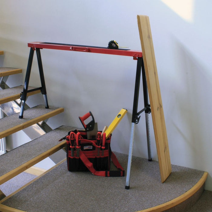 Sealey Fold Down Trestle with Adjustable Legs - Pair FTAL12 Sealey - Dynamic Drive