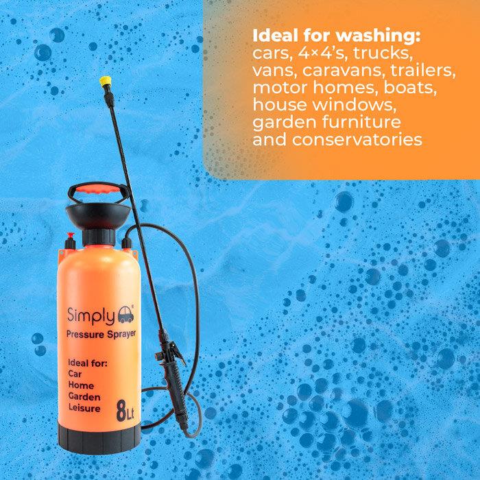 8L Portable Pressure Washer – Hand Pump Action Garden Power Sprayer Water Manual Simply - Dynamic Drive