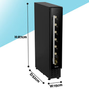 Baridi Extra-Slim 7 Bottle Wine Fridge & Cooler 15cm - Black DH76 Baridi - Dynamic Drive
