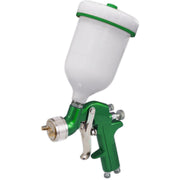 Sealey Gravity Feed Spray Gun 1.7mm Set Up 600ml Paint Pot Vehicle Car Green Sealey  - Dynamic Drive