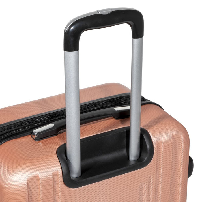 Dellonda 3-Piece Lightweight ABS Luggage Set with TSA Lock  Rose Gold Dellonda  - Dynamic Drive