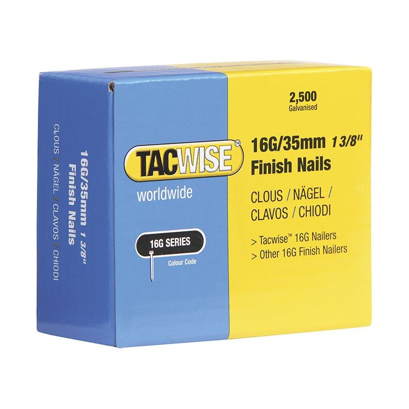 Tacwise 16 Gauge Straight Finish Nails 32mm (Pack 2500) Tacwise - Dynamic Drive