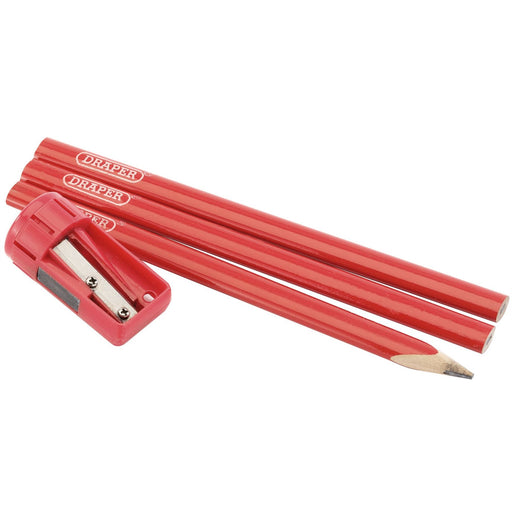 Draper Carpenter's Pencil and Sharpener Set 50990 Draper - Dynamic Drive