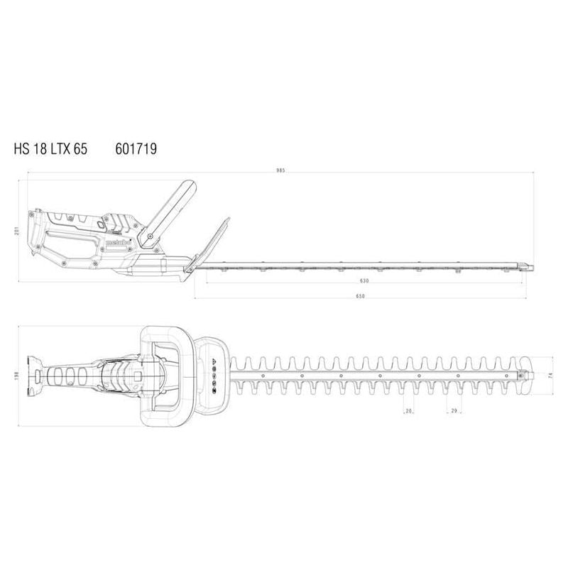 Metabo HS 18 LTX 65 Hedge Trimmer 18V Bare Unit Metabo - Dynamic Drive