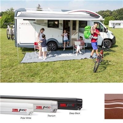 Fiamma F45 S Winch Awning Wind Out 260 Polar White Case Sahara Fabric Fiamma  - Dynamic Drive