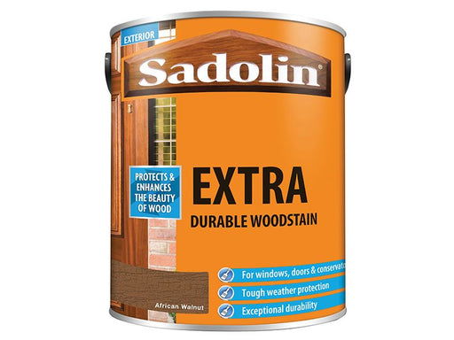 Sadolin Extra Durable Woodstain African Walnut 5 litre Sadolin - Dynamic Drive