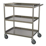 Sealey Workshop Trolley 3-Level Stainless Steel CX410SS Sealey - Dynamic Drive