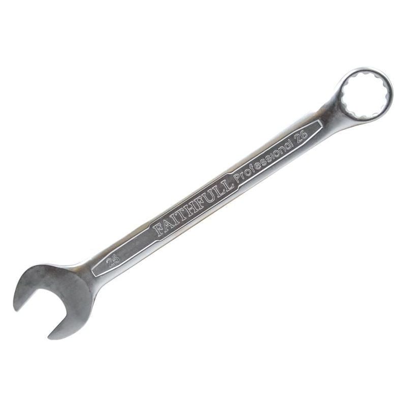 Faithfull Combination Spanner CV Satin Finish 26mm Faithfull - Dynamic Drive