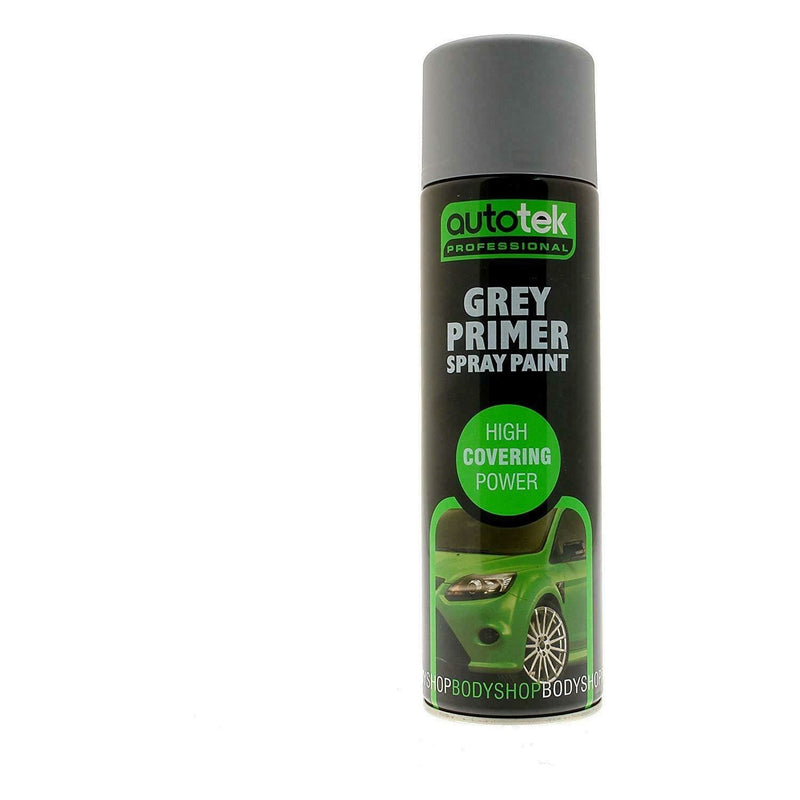 Autotek Professional Grey Primer 500Ml Spray Paint High Coverage Autotek  - Dynamic Drive
