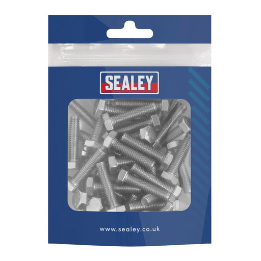 Sealey Stainless Steel Set Screw M6 x 25mm 1mm Pitch, DIN 933 - Pack of 50 S625S Sealey - Dynamic Drive