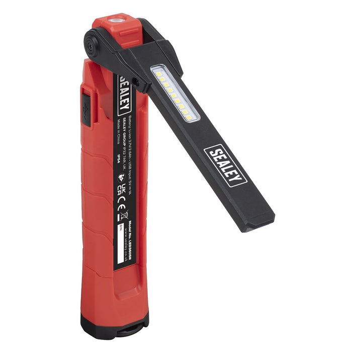 Sealey Rechargeable 360 Inspection Light 10W & 2 x 4W SMD LED - Red LED3605R Sealey - Dynamic Drive