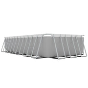 Dellonda Steel Frame Rectangular Swimming Pool - Step Ladder & Filter Pump 25ft Dellonda - Dynamic Drive