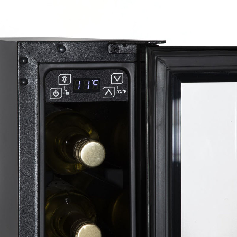 Baridi Extra-Slim 7 Bottle Wine Fridge & Cooler 15cm - Black DH76 Baridi - Dynamic Drive