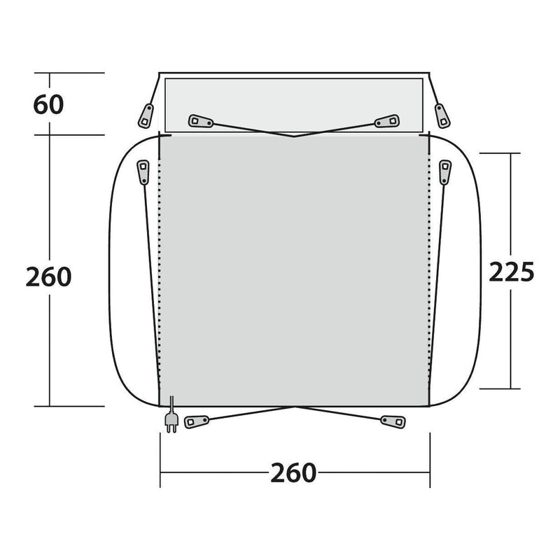 Outwell Milestone Lux Poled Driveaway Campervan Awning Outwell - Dynamic Drive