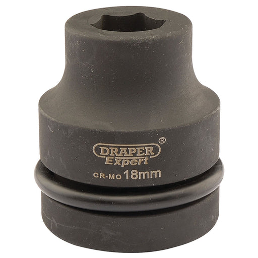 Draper Expert HI-TORQ 6 Point Impact Socket, 1" Sq. Dr., 18mm 05099 Draper - Dynamic Drive