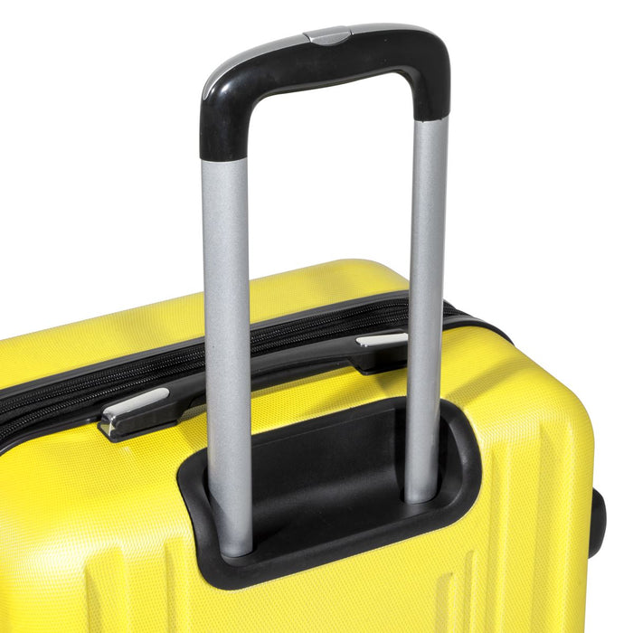 Dellonda 3-Piece Lightweight ABS Luggage Set with TSA Lock - Yellow Dellonda  - Dynamic Drive