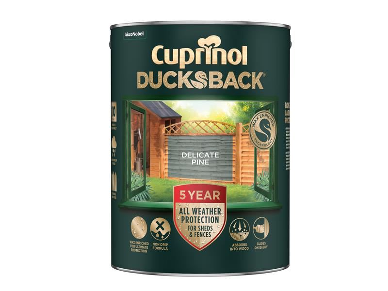 Cuprinol Ducksback 5 Year Waterproof for Sheds & Fences Delicate Pine 5 litre Cuprinol - Dynamic Drive