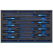 1x 8 Piece Draper Extra Long Precision Screwdriver Set In EVA Insert Tray Draper  - Dynamic Drive