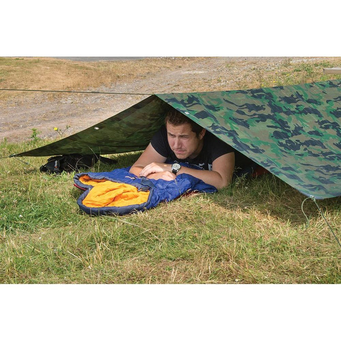 Silverline Camouflage Tarpaulin Cut 2.4 x 3m / Actual 2.3 x 2.85m Silverline - Dynamic Drive