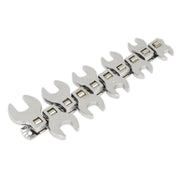 Sealey Crow's Foot Open-End Spanner Set 10pc 3/8"Sq Drive Metric S0866 Sealey - Dynamic Drive