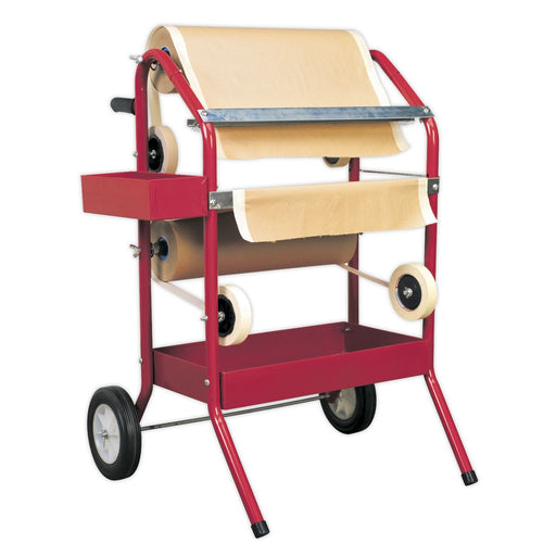 Sealey Masking Paper Dispenser 2 x 450mm Trolley MK66 Sealey - Dynamic Drive