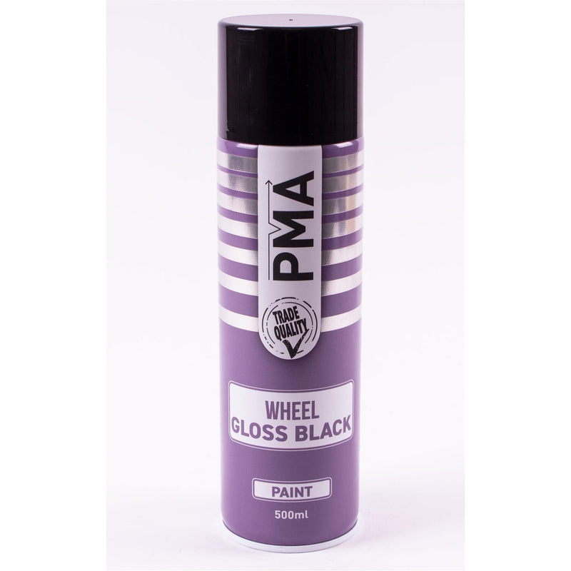 12x Autotek GLOSS BLACK Wheel Paint 500ml Spray Paint High Coverage PMA - Dynamic Drive