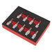 Sealey Premier 9pc 3/8" Drive Hex Key Socket Bit Set 4-12mm Allen Allan EVA Tray Sealey  - Dynamic Drive
