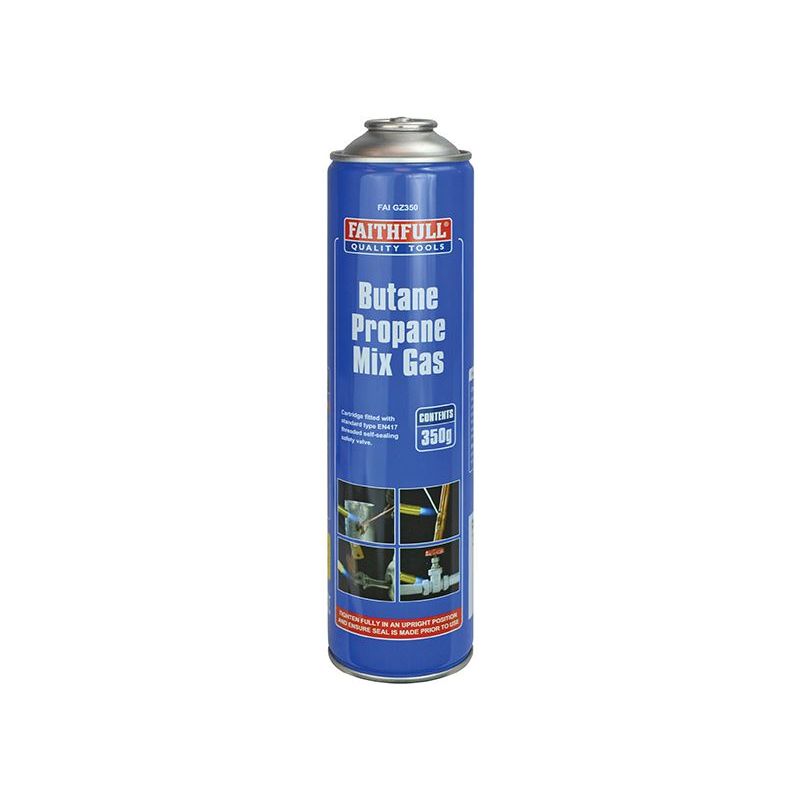 Faithfull Butane Propane Mix Gas Cartridge 350g Faithfull - Dynamic Drive